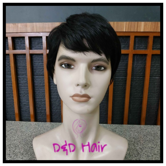 TERBARU Wig Rambut - Wig Pria - Wig Pendek - D&D1415 - Black HOT SALE