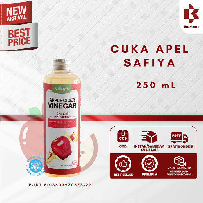 

Cuka Apel Asli 250 ml Safiya - Apple Cider Vinegar With The Mother Original