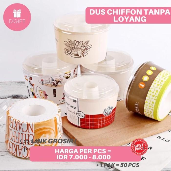 GROSIR-Paper Cup Loyang Kertas Chiffon Dus Chiffon Tanpa Loyang