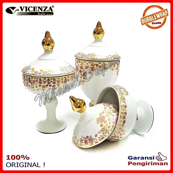 Toples Lebaran Set Toples Piala Set Toples Keramik Vicenza TCRt 383