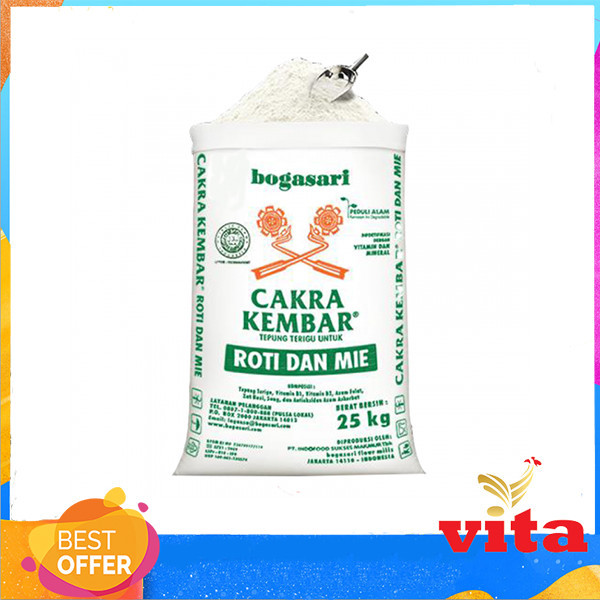 

Cakra Kembar Tepung Terigu Roti Mie 25kg