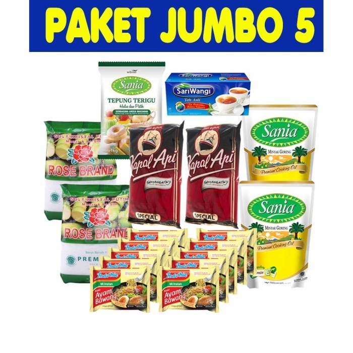 

terbaru NEW Readyy SEMBAKO PAKET JUMBO 5 - Dapat 6 item..!!