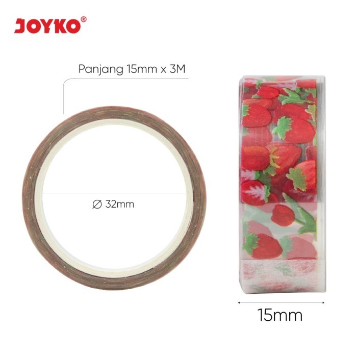 

Washi Tape Joyko WT-107-109 Pita Perekat Selotip Kertas Warna Lucu