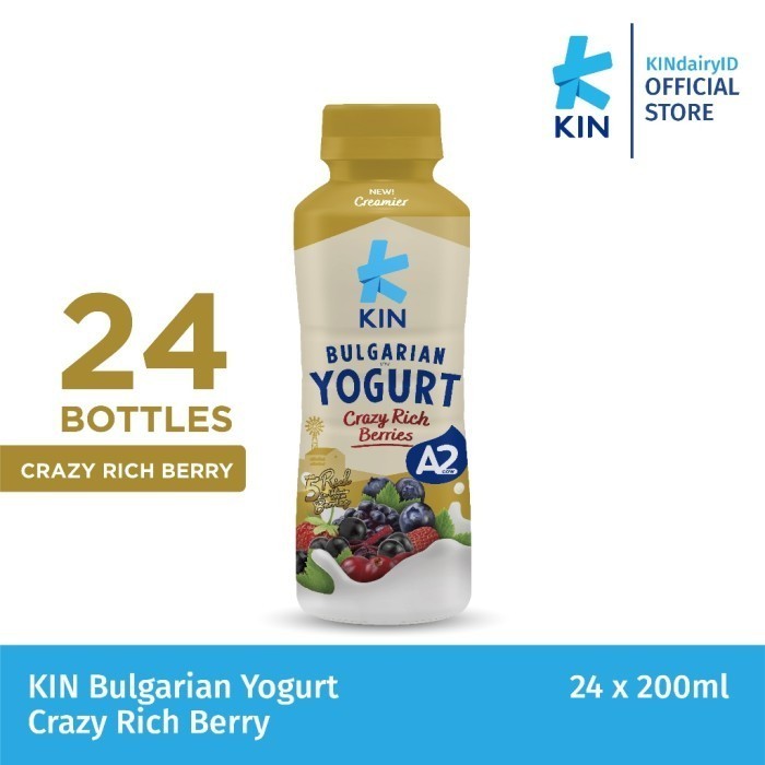 

TERLARIS TERLARIS TERLARIS KIN BULGARIAN YOGURT CRAZY RICH BERRY 24X200 ML MURAH!!! MURAH MURAH