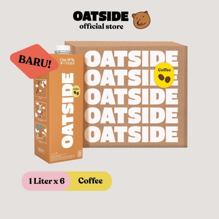 

TERLARIS TERLARIS TERLARIS OATSIDE OAT MILK COFFEE 1L (6 PCS) SUSU OAT RASA KOPI MURAH!!! MURAH