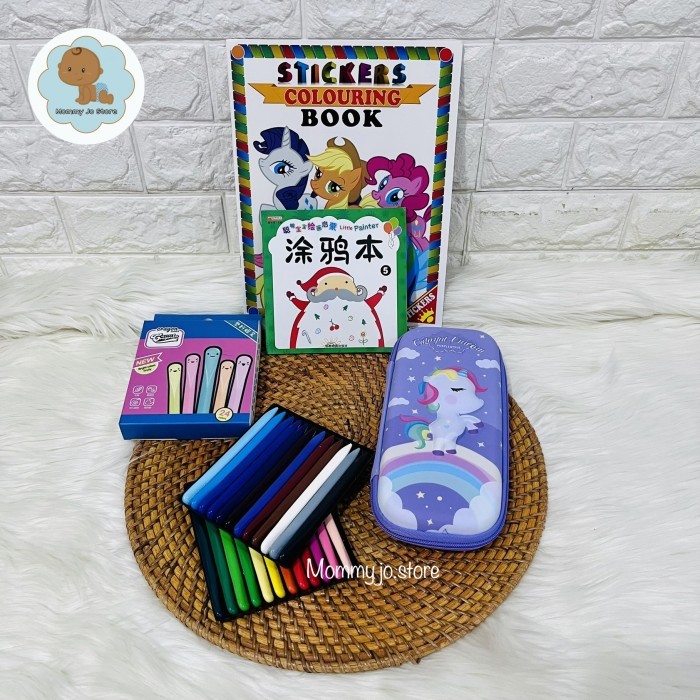

Paket Mewarnai Anak / Set Buku Crayon / Hampers Ulang Tahun