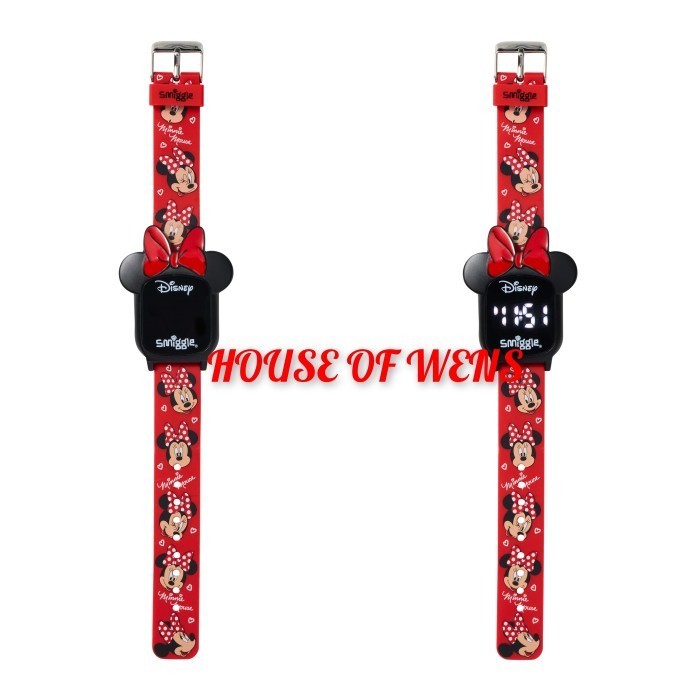 Smiggle Minnie Mouse Digital Watch Original - Jam Tangan Smiggle
