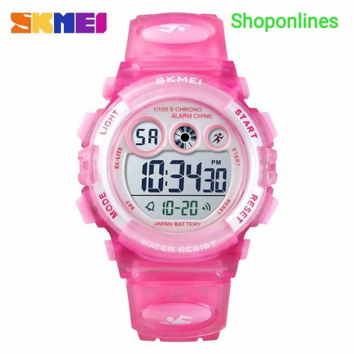 HOT SALE Jam Tangan Anak Digital wanita waterproof Sporty Anak Kids pink