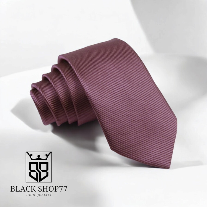 Dasi Pria Dasi Panjang Dasi Motif Salur Halus Rose Gold 3 Inchi