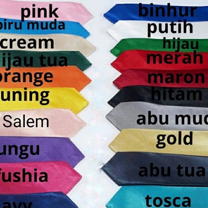 Dasi Pria Dasi Panjang Dasi Satin Polos Merah Maroon 3 Inchi
