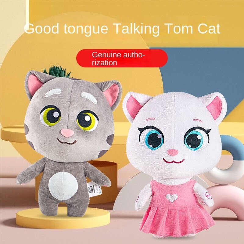【Boneka berkualitas】Tom Cat Angela Mainan Ulang Tahun Anak Boneka Boneka Pintar Talking Tom Cat Hadi