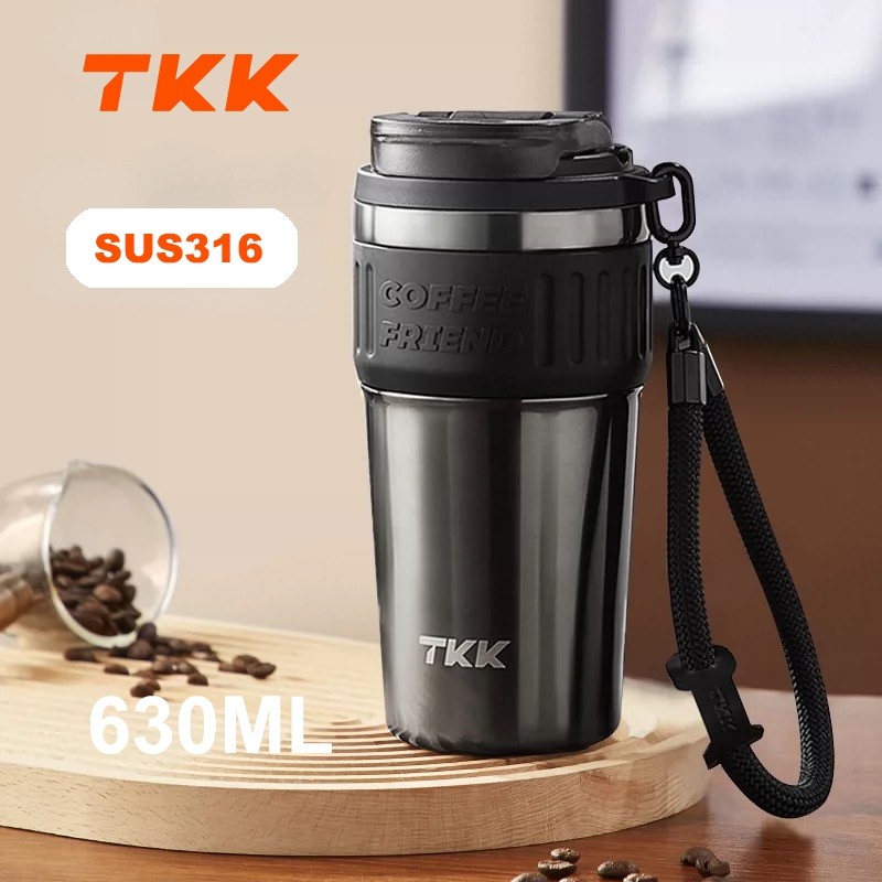 TERMOS HITAM Tkk 2023 gelas keramik 600ml SUS316 Termos Kopi Mug keramik Anti Tumpah Kopi gelas hita