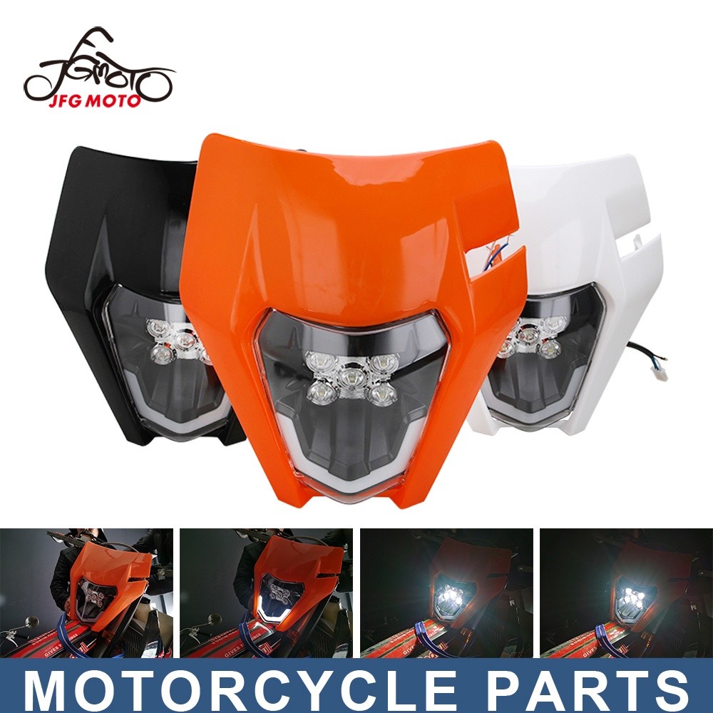 JFG MOTO Motor Universal LED Headlight UNTUK KTM XR SX85 SXF250 EXC 250 YZF150 YZ 250 CRF250 CRF450R