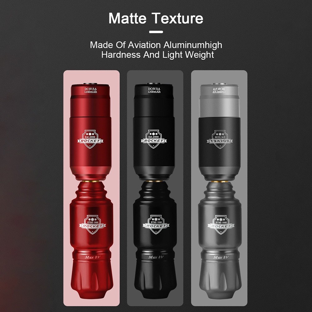 Mesin tato roket mini set Jepang motor motor nirkabel catu daya rca antarmuka rotary tattoo pena kit