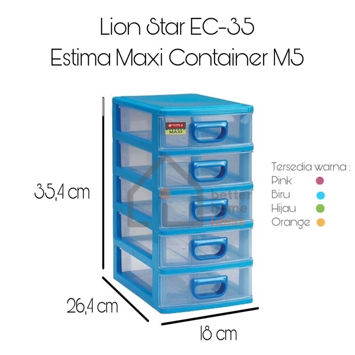 Laci Plastik Mini 5 Susun - Lion Star Estima Maxi M5