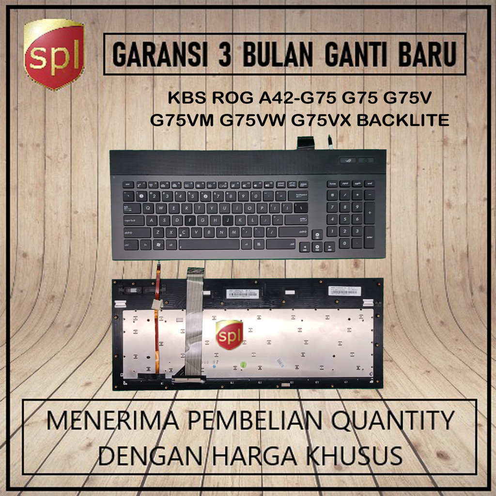 Keyboard Laptop Asus Rog a42-g75 g75 g75v g75vm g75vw g75vx Backlite