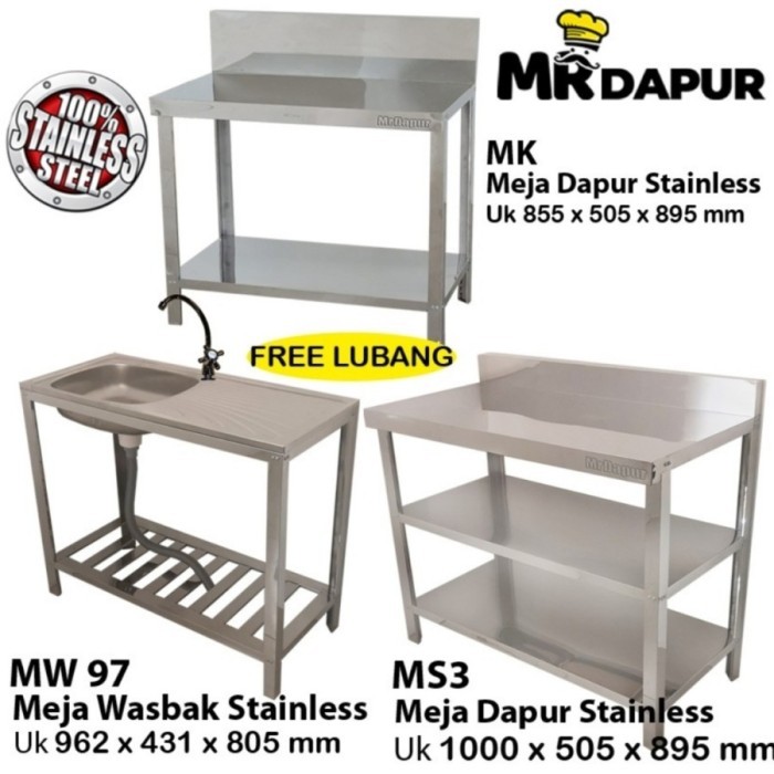 Paket Kitchen Set Stainless Merk Mr Dapur