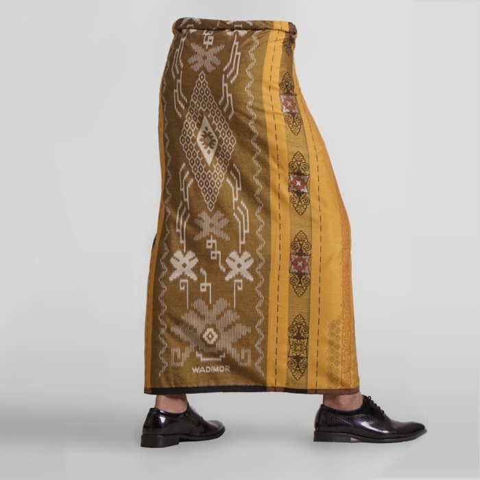 Sarung TERBARU Wadimor Sarung Tenun Grand Master Grandmaster - Oren tebal original super