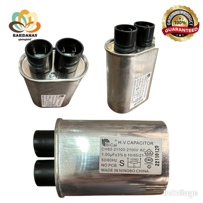 Kapasitor Capasitor microwave oven CH85 1 uF 1uF 1mF 2100V 2100 V