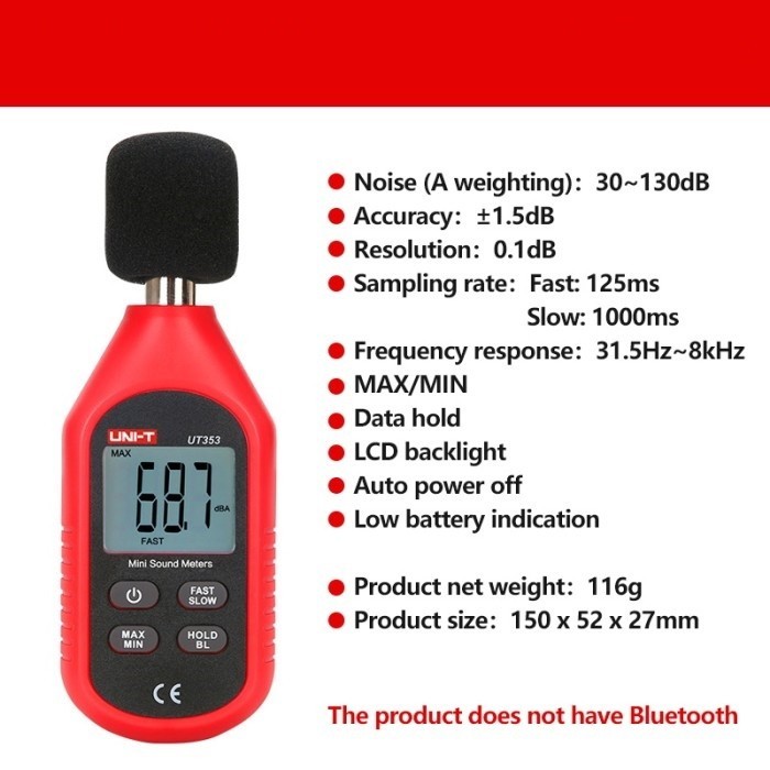 Alat Pengukur Suara Db Dan Frekuensi Untuk Mengukur Kebisingan K3 Sound Desible Level Meter Knalpot