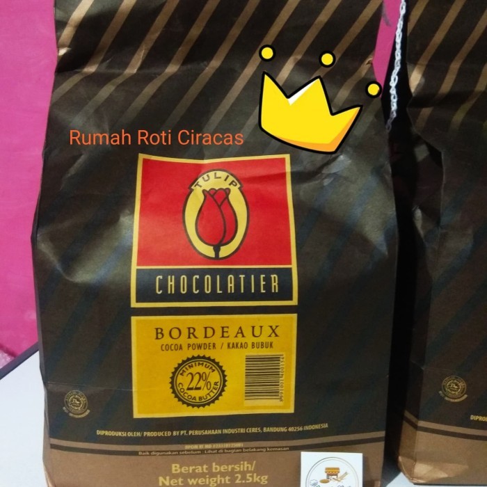 

TULIP BORDEAUX 1KG COCOA POWDER COKLAT BUBUK REPACK 22% CHOCOLATE