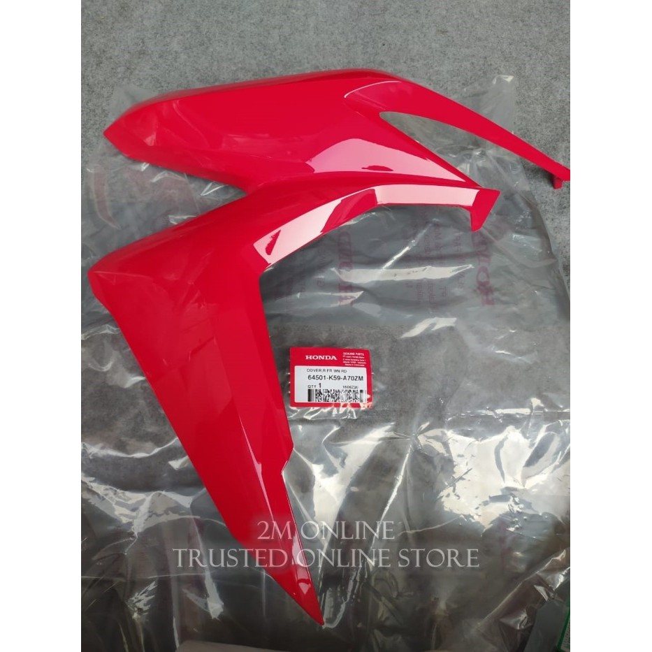 Cover R Fr Legshield New Vario 150 Kanan Merah Ori Ahm 64501-K59-A70Zm Barang Langka