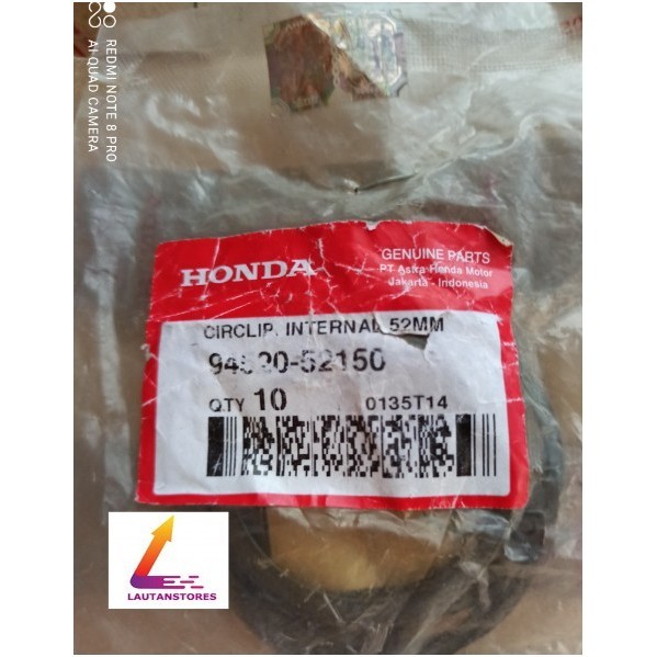 94520-52150 Circlip Internal 52Mm Crankcase Beat Karbu-Injek K81 Barang Langka