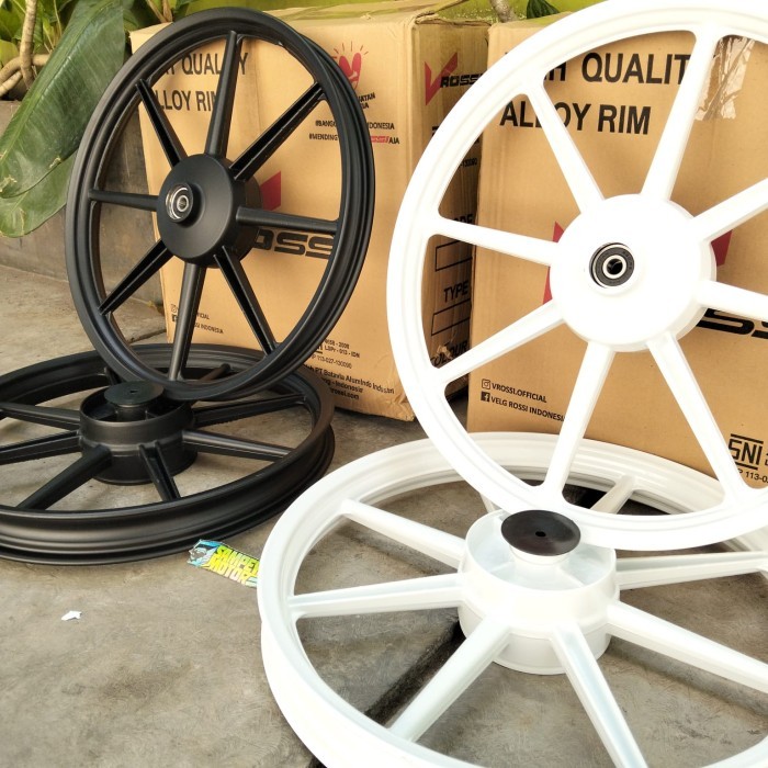 Velg Vlg Peleg Racing Palang 8 Vrossi Zigen Swan Ring 17X140 17X160 Hitam Dan Putih Honda Karisma Su
