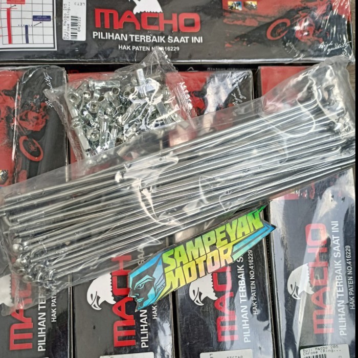 Ruji Jari Jari Velg Ring 19 21 Ukuran 215 Macho Chrome Barang Langka