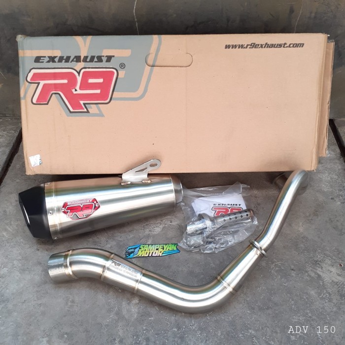 Knalpot Racing Exhaust R9 Honda Adv 150 New Alpha Black Original Barang Langka