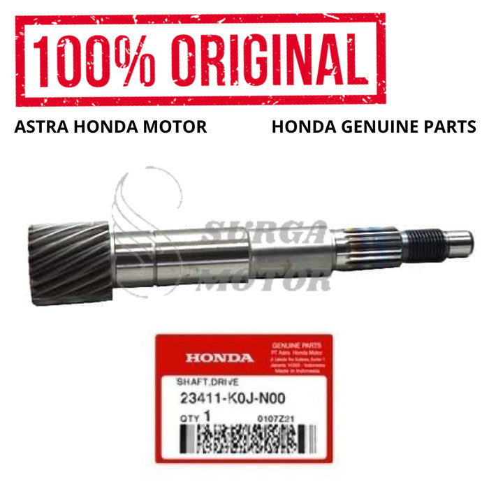 As Pulley Belakang Gear Ratio Shaft Drive 18T Beat K1A Genio Scoopy K2F Original Honda Ahm 23411-K0J