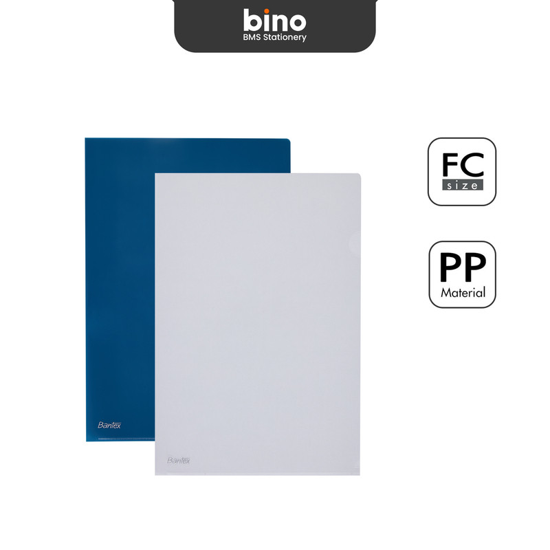 

[BMS Tangerang] Bantex Map L Folio Transparan Bening / Clear Sleeve Bahan PP Isi 12 Pcs BF3104