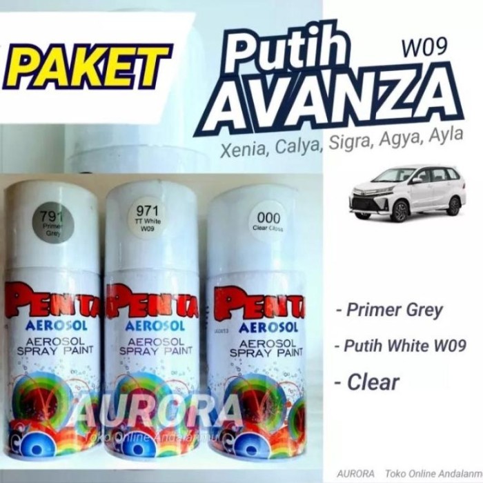 READY PAKET PILOX PENTA CAT PUTIH AVANZA XENIA CALYA SIGRA AGYA AYLA EPOXI