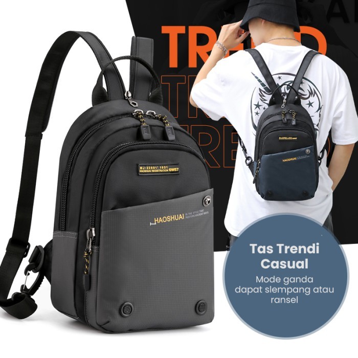 

TERLARIS TECHDOO TAS RANSEL PRIA CASUAL TAS SELEMPANG DADA FASHION KOREAN TRENDY SLING BAG COWOK