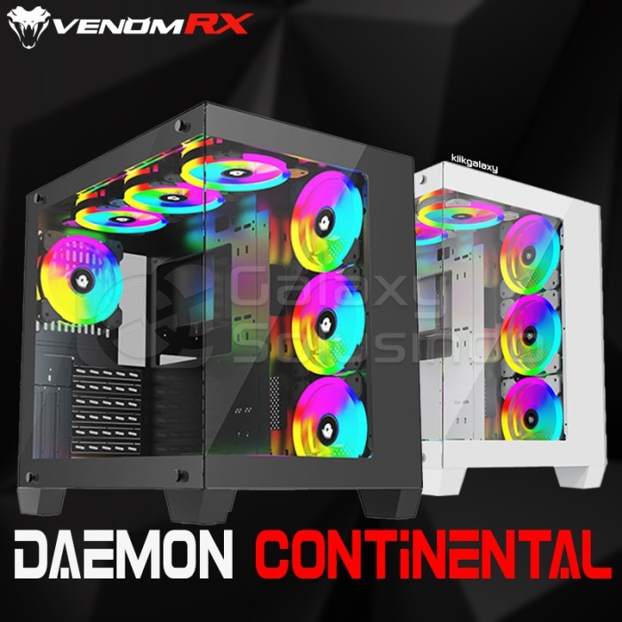 TERLARIS VenomRX DAEMON CONTINENTAL S7 Tempered Glass ATX Gaming Case