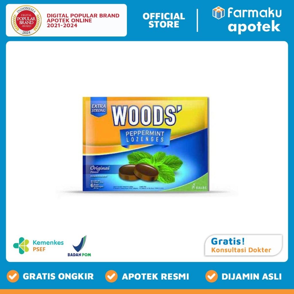 

Woods Lozenges Original Biru - BIN