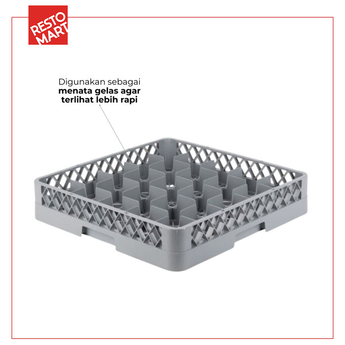 RAK GELAS/25 COMPARTMENT GLASS RACK RESTOMART (2835035)