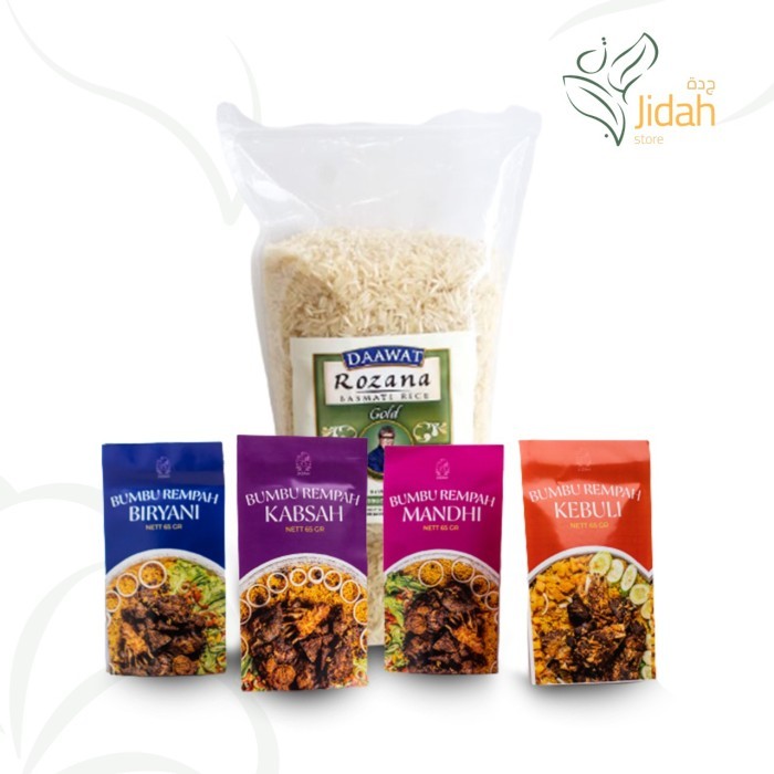 

TERLARIS! Beras basmati dan bumbu biryani 1kg nasi briyani instan paket basmati
