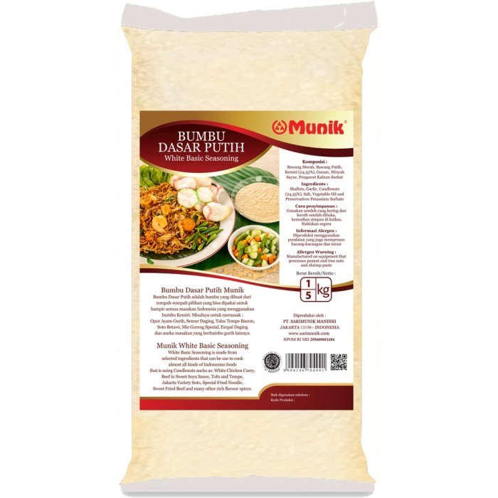 

TERBARU! Bumbu Munik Bumbu Dasar Putih - 1000gr