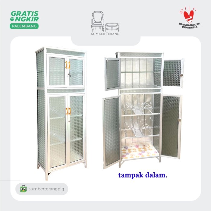 Kitchen Set Lemari Piring Aluminium Rak Piring Aluminium 2 Pintu