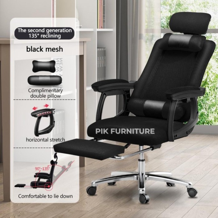 Kursi Kantor Footrest Bangku Kerja Bangku Staff/Karyawan Office Chair