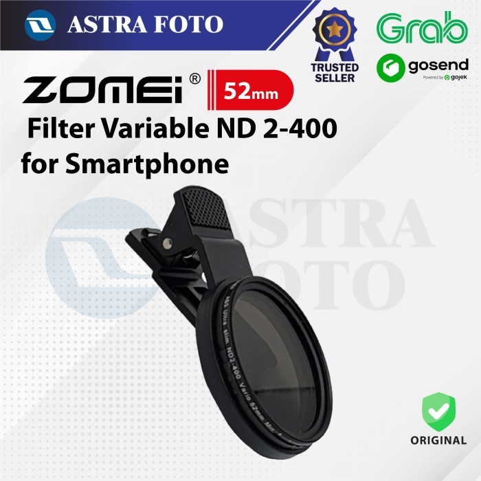 Zomei Filter Smartphone Variable Nd2-400 For Iphone & Android Hp Handphone Filter Clip Nd 2-400