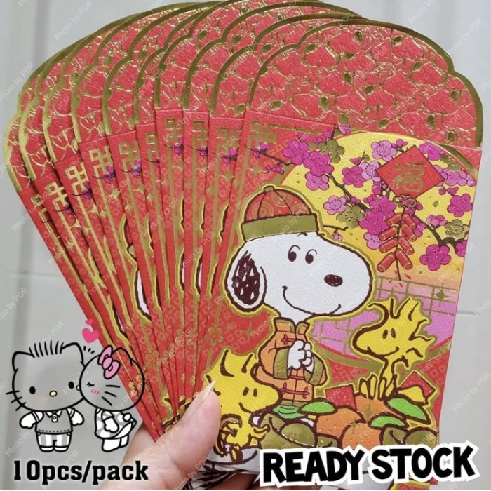 

Amplop Ampao AngPao Peanuts Original isi 10 Snoopy Gong Xi