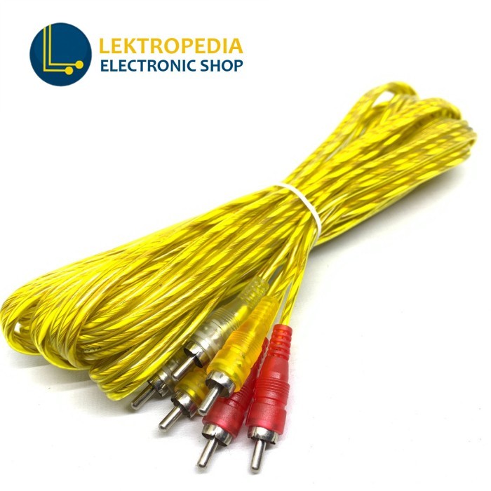 ] Kabel LASER Rca 4,5m Transparan Audio Video 5m 5 m 3-3