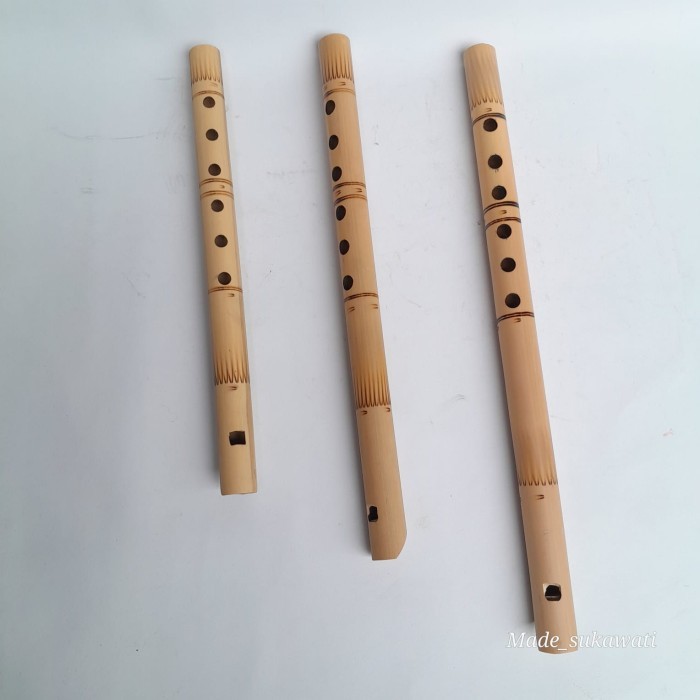 ```````] Alat musik suling Seruling bambu bali 40cm