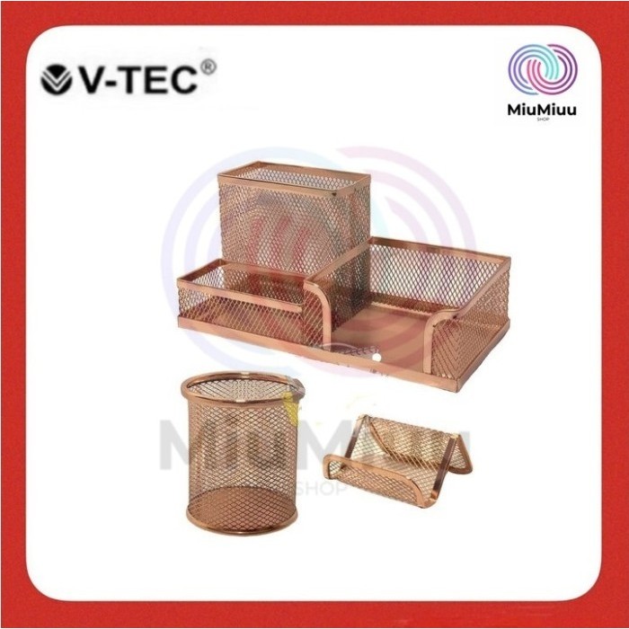 

Desk Organizer Set V-TEC Vt-9189 RG Rose Gold