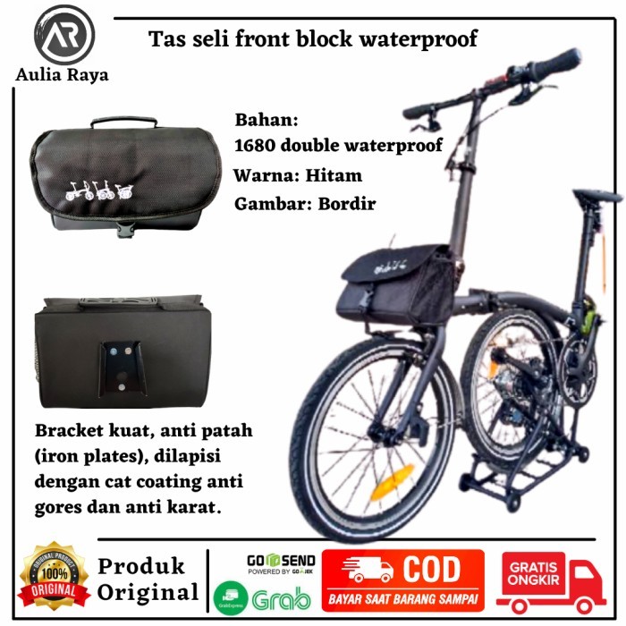 TAS SELI FRONT BLOCK BROMPTON - TAS DEPAN SEPEDA LIPAT MURAH