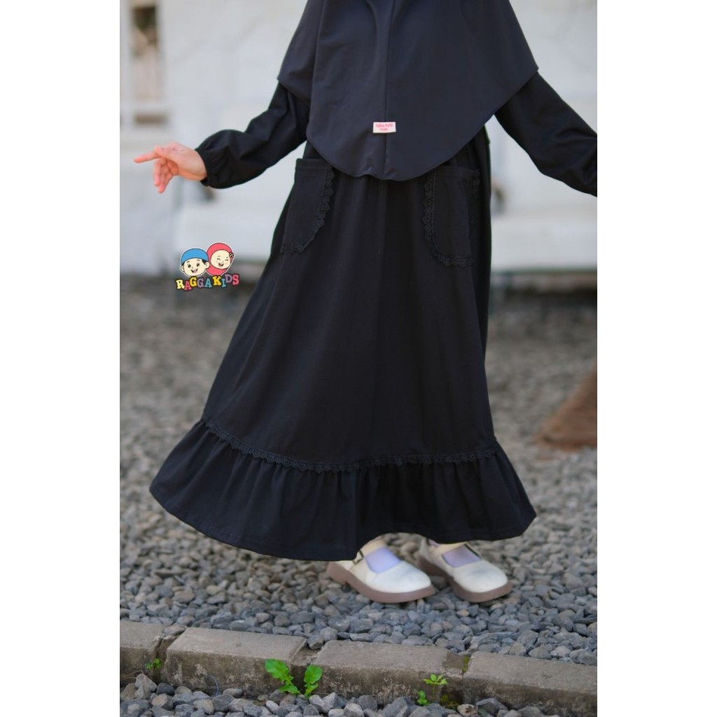 Terbaru Raggakids Gamis Hitam Polos Bahan Kaos Rg 52 V2 Usia 4-13 Tahun Promo