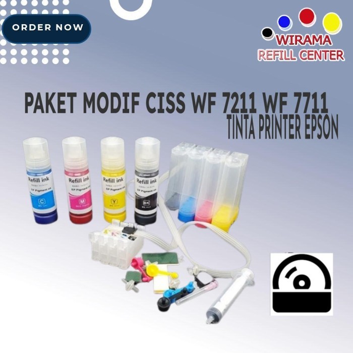 *****] Paket Modif Ciss Tinta Printer Epson WorkForce WF 7211 WF 7711
