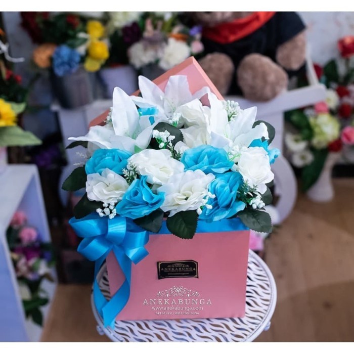 

RANGKAIAN BUNGA MAWAR PLASTIK ARTIFICIAL FLOWER POT PALSU VAS HIAS BOX